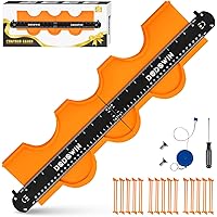 DODOWIN Connectable Contour Gauge 20 Inch, Profile Gauge for Tile Cutter Flooring Measuring Woodworking Carpenter Scribe Tool
