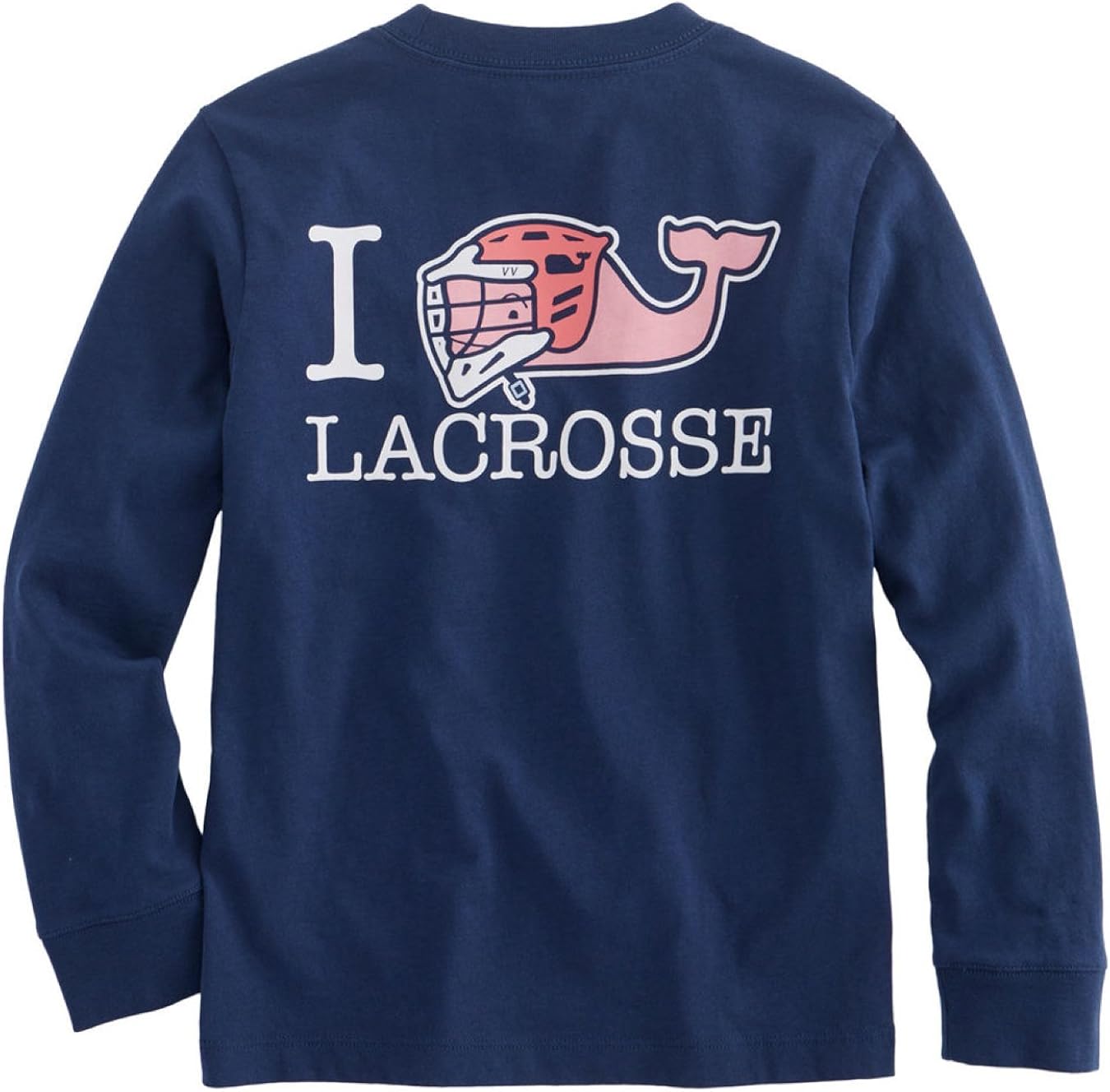 Vineyard Vines I Whale Lacrosse Lax Graphic Long Sleeve Pocket TShirt