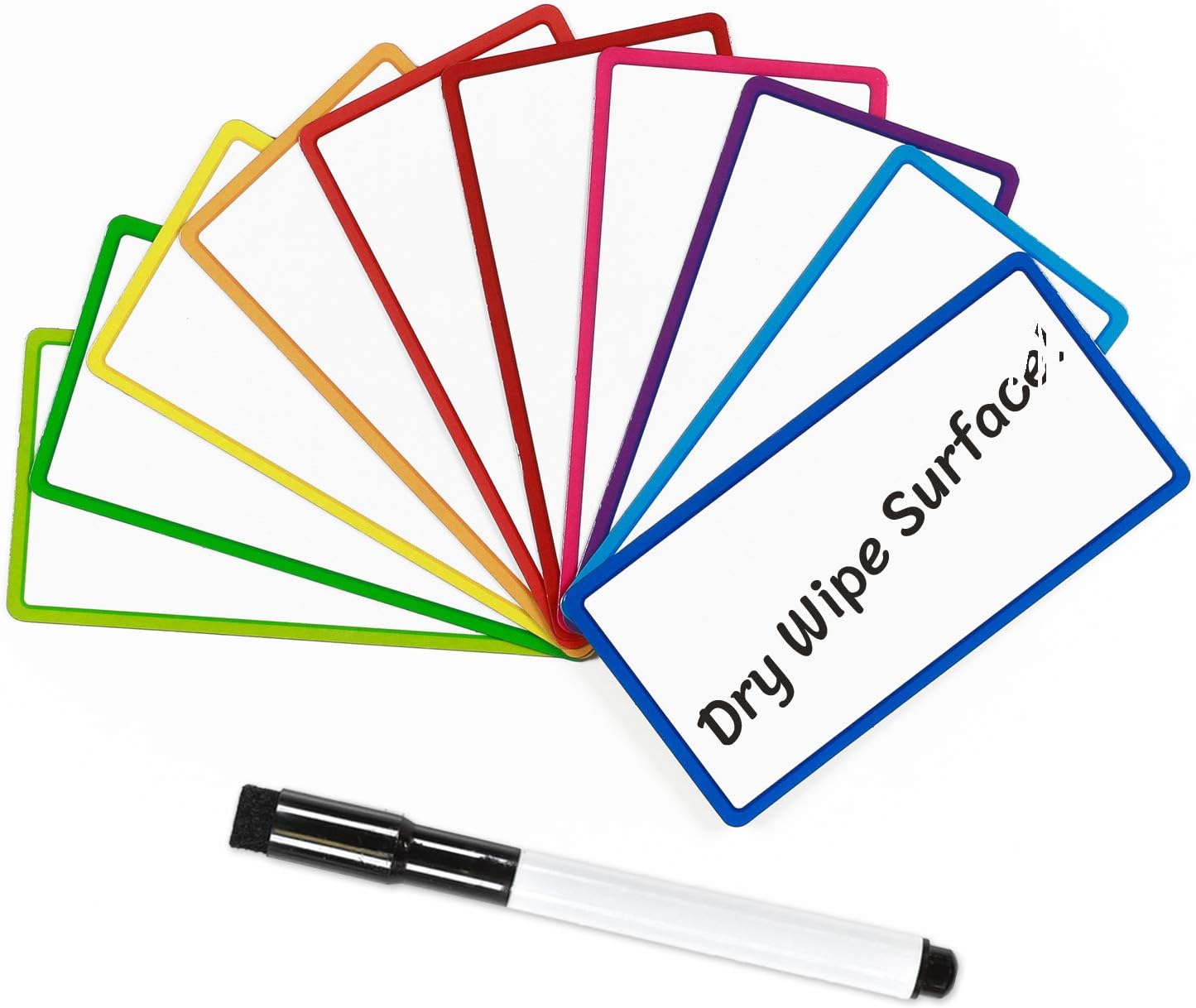 The Magnet Shop, Magnetic Dry Wipe Labels Multi-Coloured, Flexible Dry Erase Small Whiteboard for Your Fridge Home, School