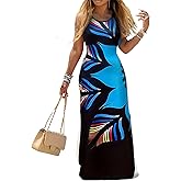 PINSV Maxi Dress Sleeveless Tank Long Dresses Casual Summer Sundress for Women