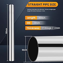 3 Inch Stainless Steel Exhaust Pipe 30 Inch