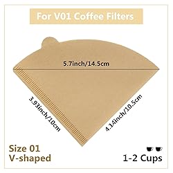 Coffee Filters Cone 01, 100 Count Unbleached