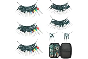 DINYO Upgraded Pin Terminal Removal Tools Kit- 100 Pcs Pin Extractor Tools Car Terminal Ejector Kit, Electrical Wire Connector Pin Release Tools for Automotive Household Devices
