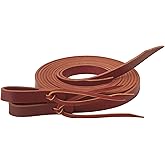 Weaver Leather Latigo Split Reins with Water Tie Ends, Burgundy, 1/2" x 8'