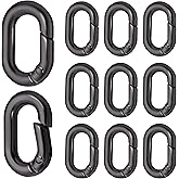 Giantree 10Pack 1 Inch Small Carabiner Clip, Metal Tiny Oval Carabiner Spring O Rings Hooks, for Lanyard Keychain, Car Key Rings Hook Dog Tag Clips Purse Keychain Replacement
