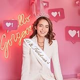 IRYNA 40th Birthday Sash Tiara Set Crystal Crown Fabulous Party Decorations view 6