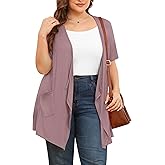 TIANZHU Plus Size Cardigan for Women Lightweight Short Sleeve Summer Dressy Light Cardigan