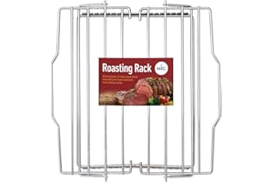 HIC Kitchen Adjustable Wire Roasting Baking Broiling Rack, 11.25-Inches x 10.625-