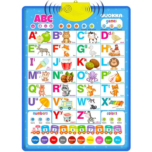 QUOKKA Educational Toys for Kids 5-7 Year Old - Blue ABC Chart Learning ...