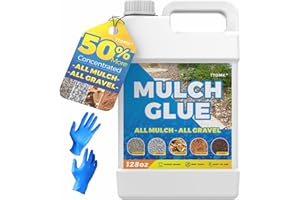 TTDMK Mulch Glue, Concentrate Mulch Rock Glue, Pea Gravel Glue, Fast Drying Mulch Landscape Lock Adhesive, Non Toxic Gravel Glue, Mulch Glue for Landscaping, Stones, Bark, Pea Gravel, Rock, Leaf 128oz