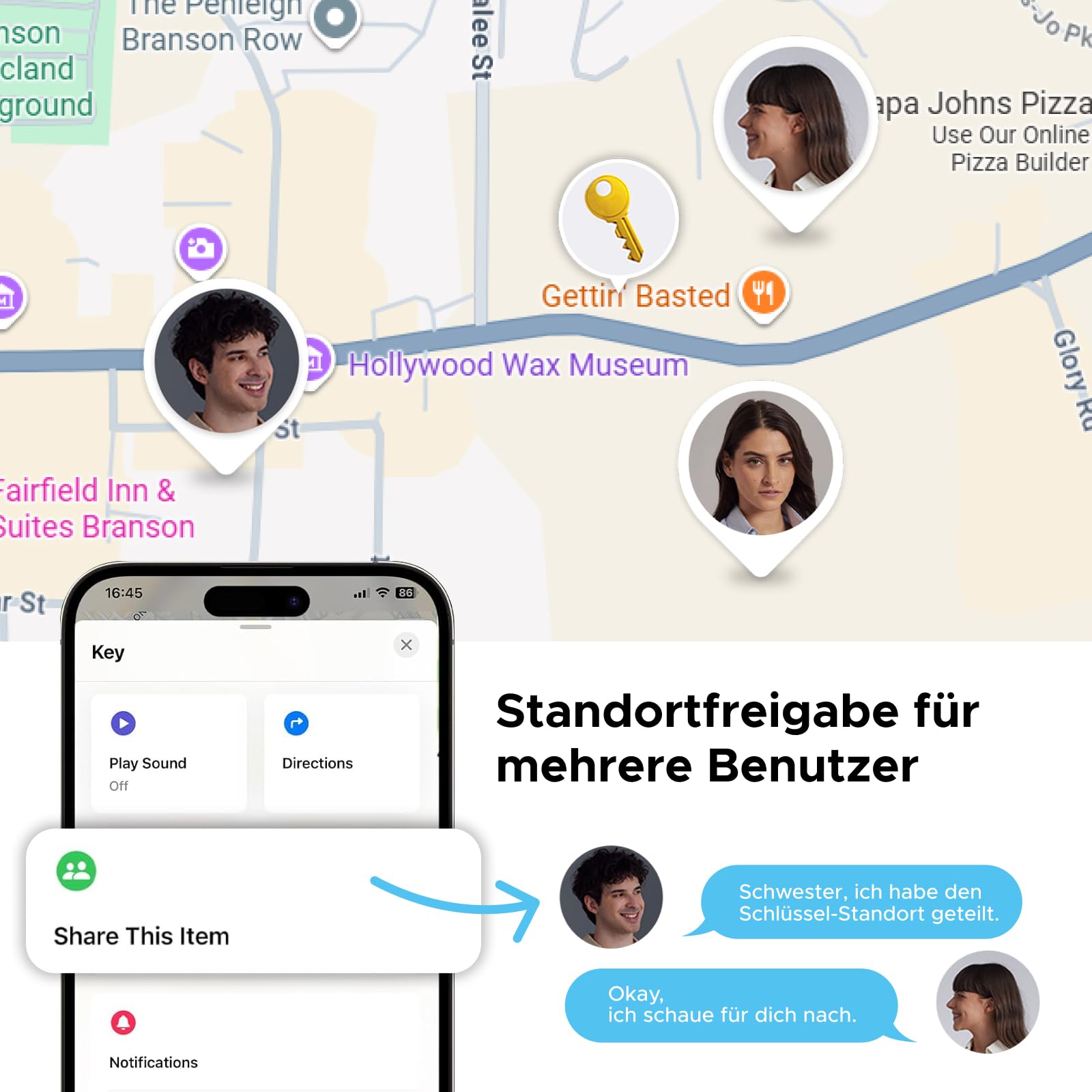 UGREEN FineTrack Duo 4 Pack für iOS & Android, USB C aufladbarer GPS Tracker kompatibel mit Apple Find My oder Google Find Hub, 12 Monaten Laufzeit, Schlüsselfinder für Backpack, Koffer, Pass usw. 7
