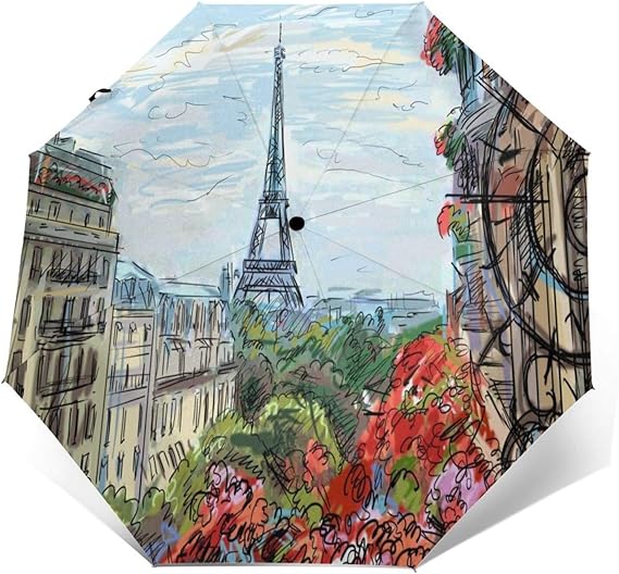 Amazon Co Jp パリの壁紙 Paris 三段折りたたみ傘 な傘 ビニール 自動開閉 ビニール 晴雨兼用 日傘 耐強風 超撥水 高強度 対策 耐風撥水 おしゃれ ビジネス メンズ レディース ホーム キッチン