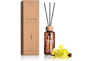 M&SENSE Sandalwood Vanilla Reed Diffuser Set: 6.3 fl oz Non-Toxic Aroma Set with Sticks, Light & Subtle Fragrance, Long-Lasti