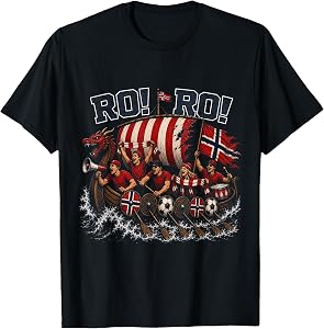 Ro Ro Norway Soccer Fan Chant Viking Row Supporter Vintage T-Shirt