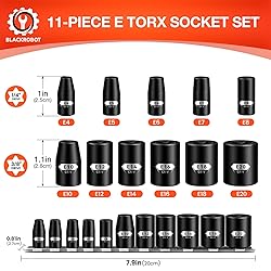 BLACKROBOT E Torx & Star Socket Set With