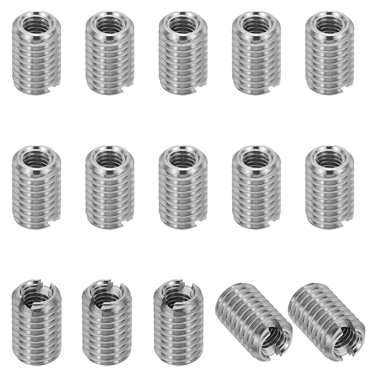PATIKIL 316 Stainless Steel Thread Adapters Sleeve Reducing Nut, 15 Pcs M5 x 0.8 Male to M3 x 0.5 Female Repairing Insert Nut Screw Reducer Conversion Fastener 8mm