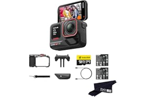 Insta360 Ace Pro 2 Dual Battery Xplorer Bundle with 128GB Card- 8K Waterproof Action Camera Co-Engineered with Leica, Flagship 1/1.3" Sensor, 8K30fps, 4K60fps, 2.5" Flip Screen, AI Noise Reduction
