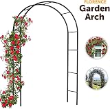 Denny International 2.4M Garden Arch Trellis Arched Metal Frame Green view 3