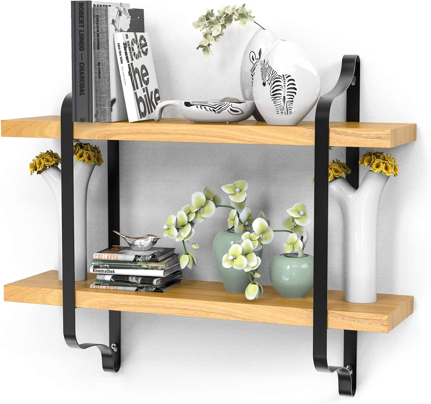 INMAN Rustic Floating Shelves 2 Tier Wall