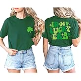 St Patricks Day Shirt Women in My Lucky Era Graphic Green Day Tshirt Irish Shamrock Paddy's Day Tee Tops