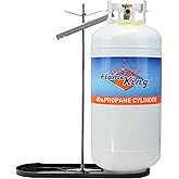 Flame King Dual RV Propane Tank Cylinder Rack for RVs and Trailers for 40LB Tanks (Tanks Sold Separately)