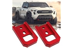 Modoo Tow Hooks for Toyota Tacoma 2024-2026/4Runner 2025-2026/Land Cruiser LC250 2024-2025, Military-Grade Anodized Aluminum Alloy, Rugged Lightweight, Direct Bolt-On Replacement-PT974-35250 (Red)