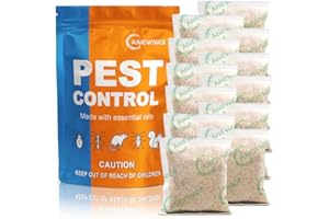 ANEWNICE Pest Control Pouches,Mouse Repellents,Mice Repellents Indoor 12 Pack, Peppermint Oil to Repel Mice and Rats, Ant, Roach, Mosquito,Moths&Other Pest, RV Rodent Repellent, Mosquito Repellent