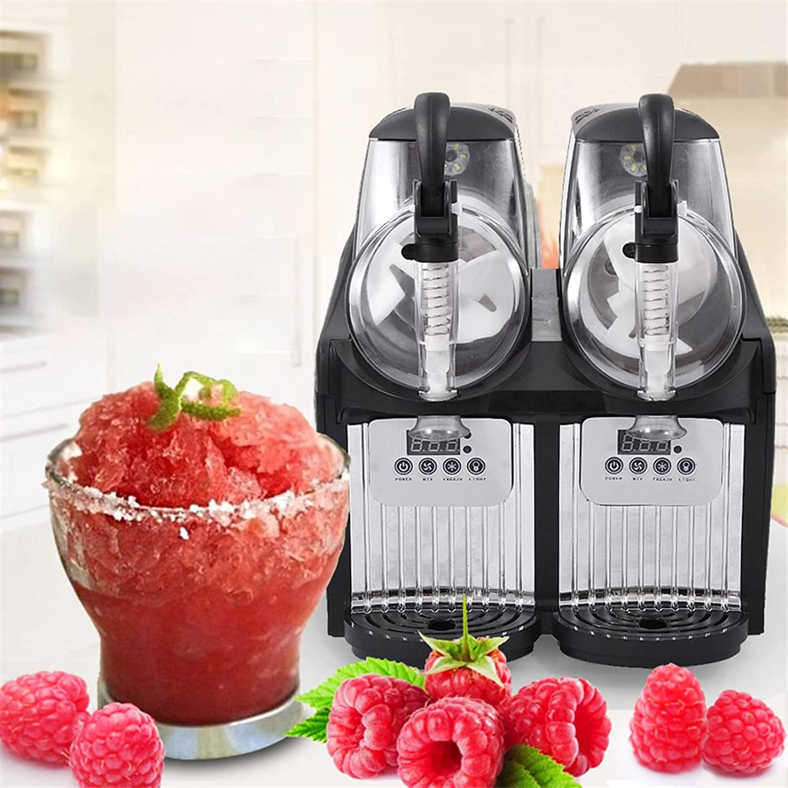 Auto Clean Slush Maker Slushie Machine 84oz (2.5L) – Frozen Drink Maker With Slush, Frappe, Milkshake Modes, Auto Clean, LED Display One-touch Dispensing Slushie