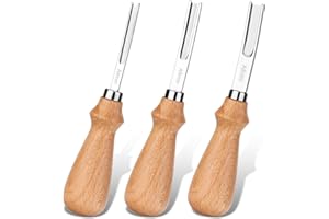 Jmuiiu Leather Edge Bevelers Tool, Skiving Knife Leather Working Tools Edge Trimmer, Wide Mouth Skiving Tool for All Types of