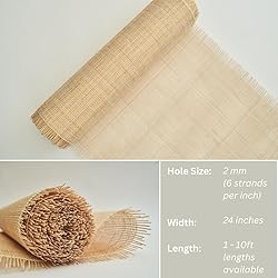 Rattan Cane Webbing Roll 24" x 120” Square Radio