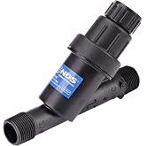 NDS PRYF 30 Pressure-regulating Y Filter, 3/4 in. MPT X 3/4 in. MPT, 0.2-5 GPM Flow Range, 30 PSI, 200 Mesh, Black
