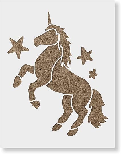 amazoncom unicorn stencil template reusable stencil with multiple