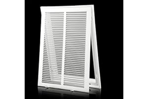 NATURE DU 14x20 Return Air Grille [Duct Opening Size] Return Vent Cover for Wall or Ceiling,Steel Return Air Grill Removable Face/Door for 1 inch Filters(14"W x 20"H [Duct Opening])