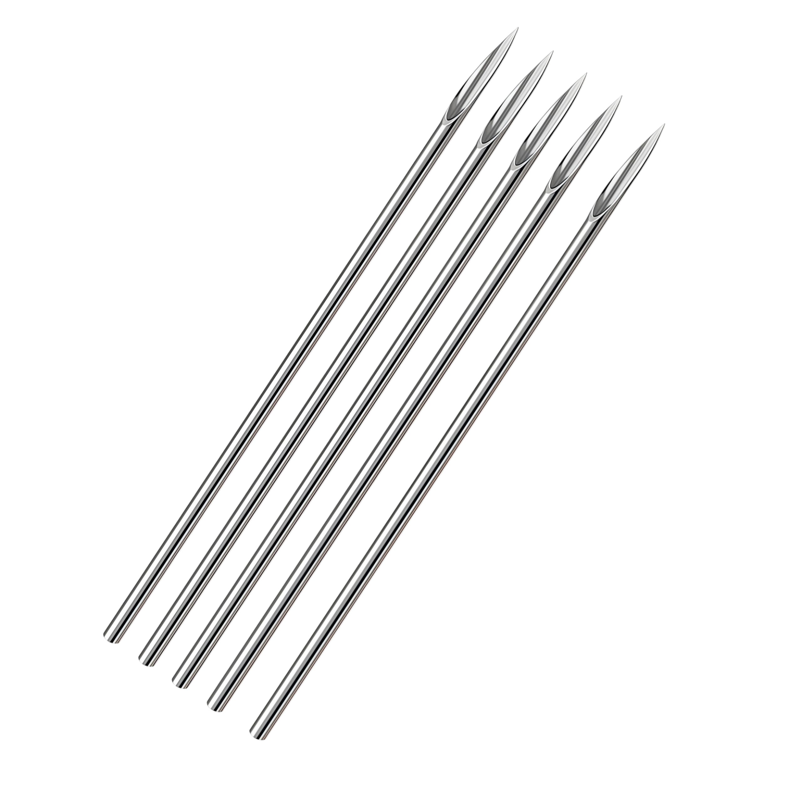 5PCS Ear Piercing Needles-Body/Nose/Navel/Nipple Perforating Needls Piercing Tool with Independance Package (18G)
