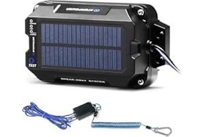 ATEM POWER Trailer Brake Controller Kit with Switch 12V 3AH LifePO4 Lithium Battery Trailer Breakaway Kit Brake Controller Bulit-in Solar Panel LED Indicator Break Away System for Trailer Caravan IP65