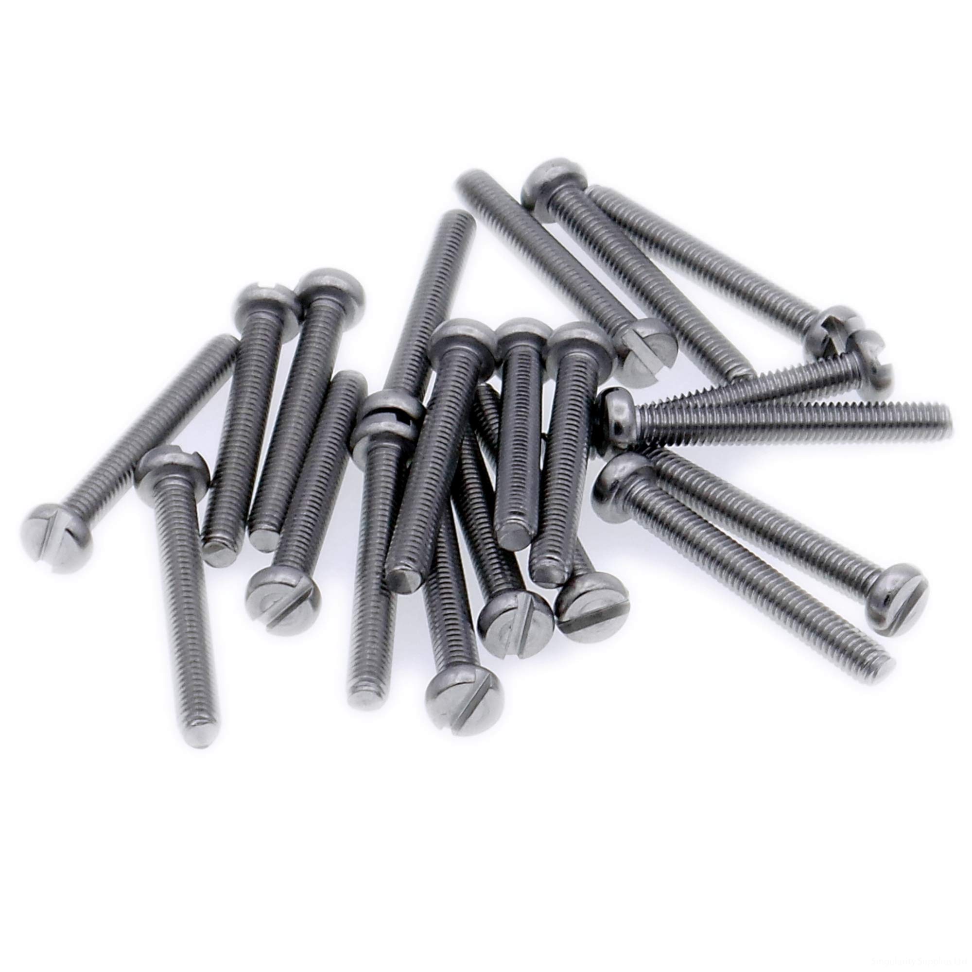 M5 (5mm x 60mm) Slot Cheese Machine Screw (Bolt) - Stainless Steel (A2) (Pack of 20)
