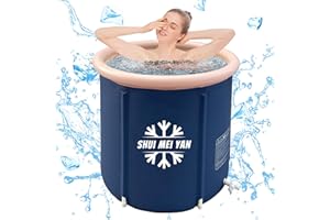 SHUIMEIYAN Portable Bathtub Foldable, Bath Tub with Freestanding Shower Stall, Adult Bathroom Foldable for Small Space Hot Ic