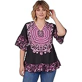 Avenue Women's Plus Size Frankie Frill Detail Tunic