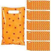 OHiZVZV 50 Pcs Anime Party Favors Bags, Anime Birthday Decorations, Cartoon Candy Gift Bags, Yellow and Red Stars, for Christmas Birthday Favors Supplies (6.5x10inches)​
