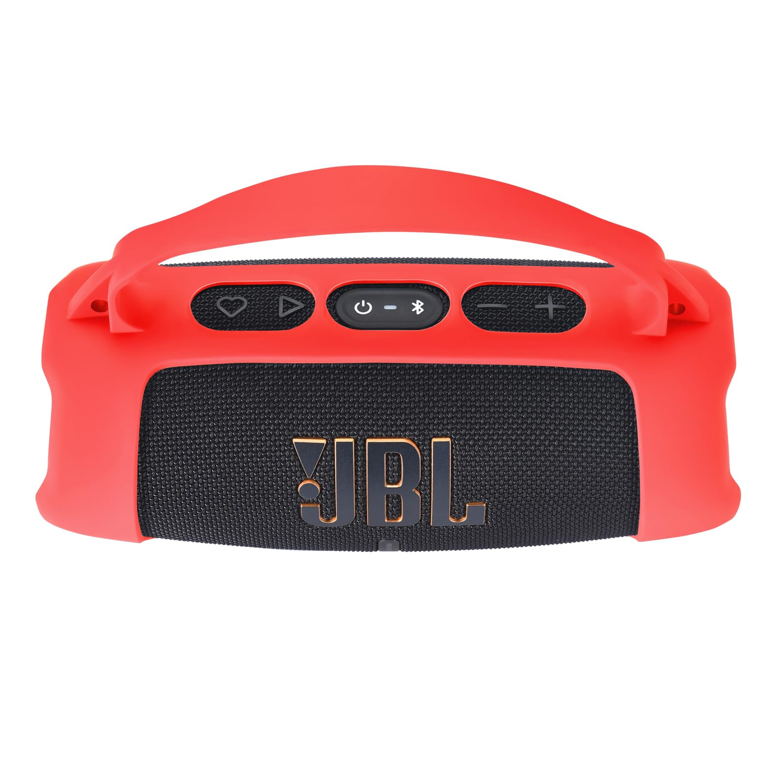 Hzycwgone Silicone Cover Case for JBL Charge 5 Wi-Fi Portable Wireless Speaker, Shoulder Bag Accessories (Red)