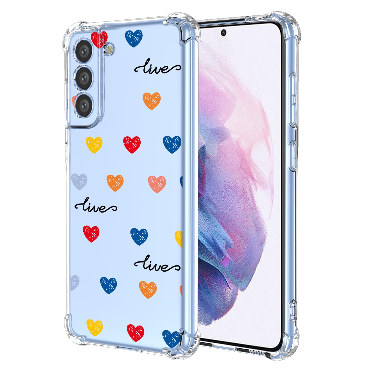 Callyue for Samsung Galaxy S21 Plus Case Love Pink, [Compatible with Magsafe], Soft Non-Slip Shockproof Protective Bumper Cover