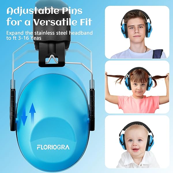 FLORIOGRA 12 PACK NOISE CANCELING HEADPHONES FOR KIDS, KIDS EAR PROTECTION EARMUFFS FOR AUTISM, TODDLER, CHILDREN, NOISE CANCELLING HEADPHONES SOUND PROOF EARMUFFS FOR CONCERTS, AIR SHOWS, FIREWORKS