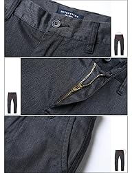 Match Mens Slim Tapered Flat Front Casual Pants