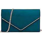 Dasein Women Faux Suede Evening Clutch Bags Formal Party Clutches Wedding Purses Cocktail Prom Clutches