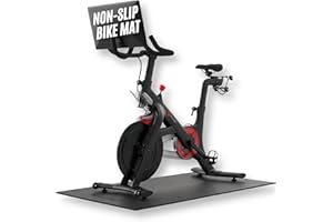 Powr Labs Bike Mat Compatible with Peloton, Treadmill, Exercise Equipment, Elliptical, Walking Pad, Indoor Bike Trainers, Home Gym Workout - Protects Hardwood Floors and Carpet