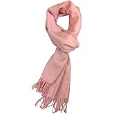 Plum Feathers Winter Scarf Shawl with Cashmere Feel - Rich Solid Colors Winter Scarves and Wraps 72" x 12"