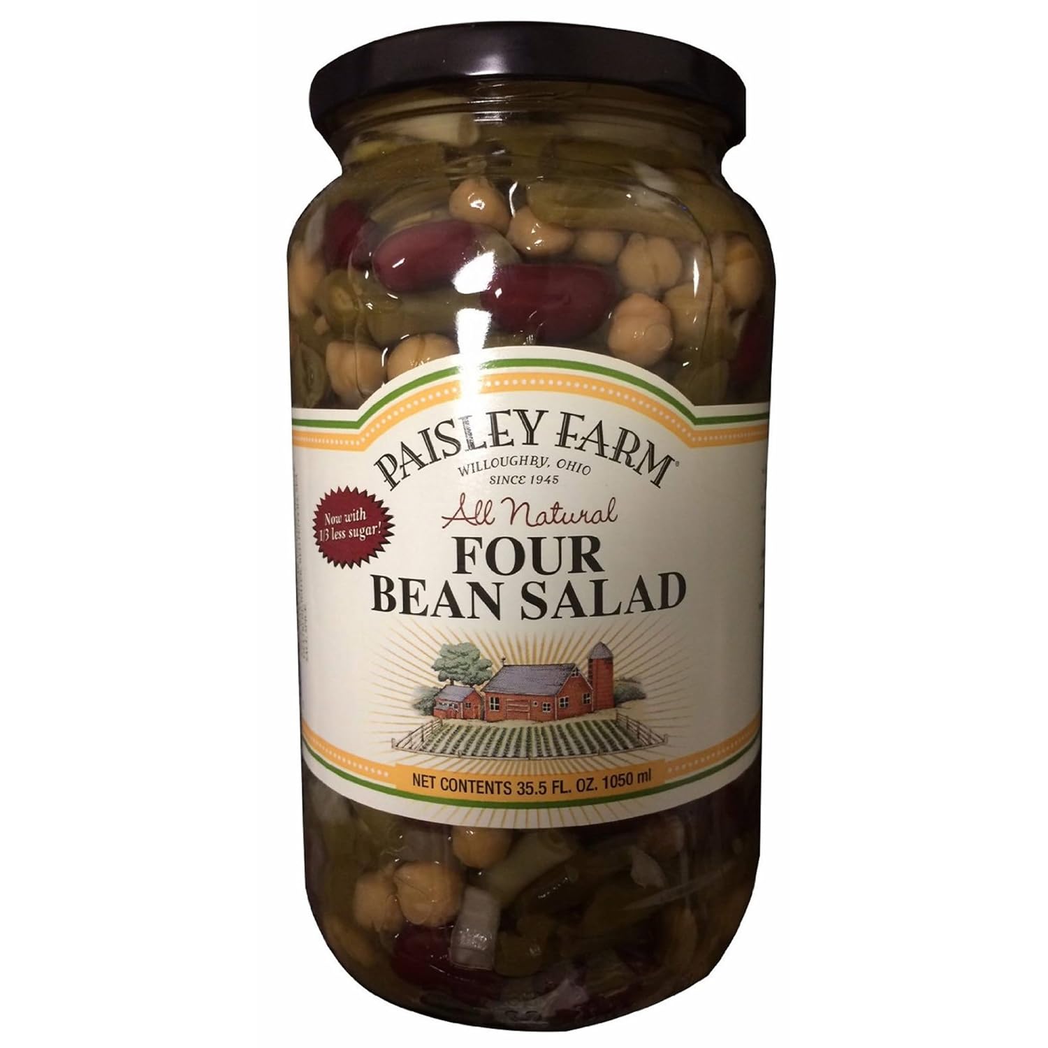 Paisley Farm Natural Four Bean Salad, 2 ct./35.5 oz. (pack of 6) : Grocery & Gourmet Food