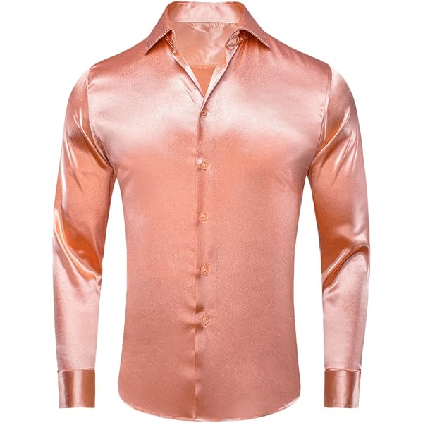slim fit dress slacks Gold Cotton Shirt, Mens L main image 1