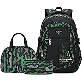 BABUN Boys Backpacks For Elementary Middle School Bookbag Set Kids Heavy Duty Durable Teenage Student Sturdy Waterproof (2-Green)