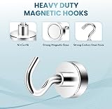 Neosmuk Magnetic Hooks 22lb Heavy Duty Pack of 10 White view 3